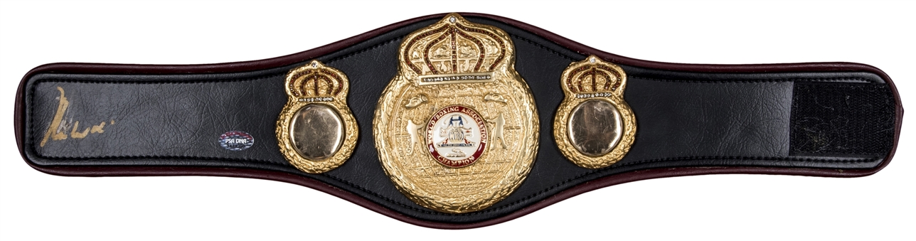 Muhammad Ali Signed WBA Mini-Belt (PSA/DNA)